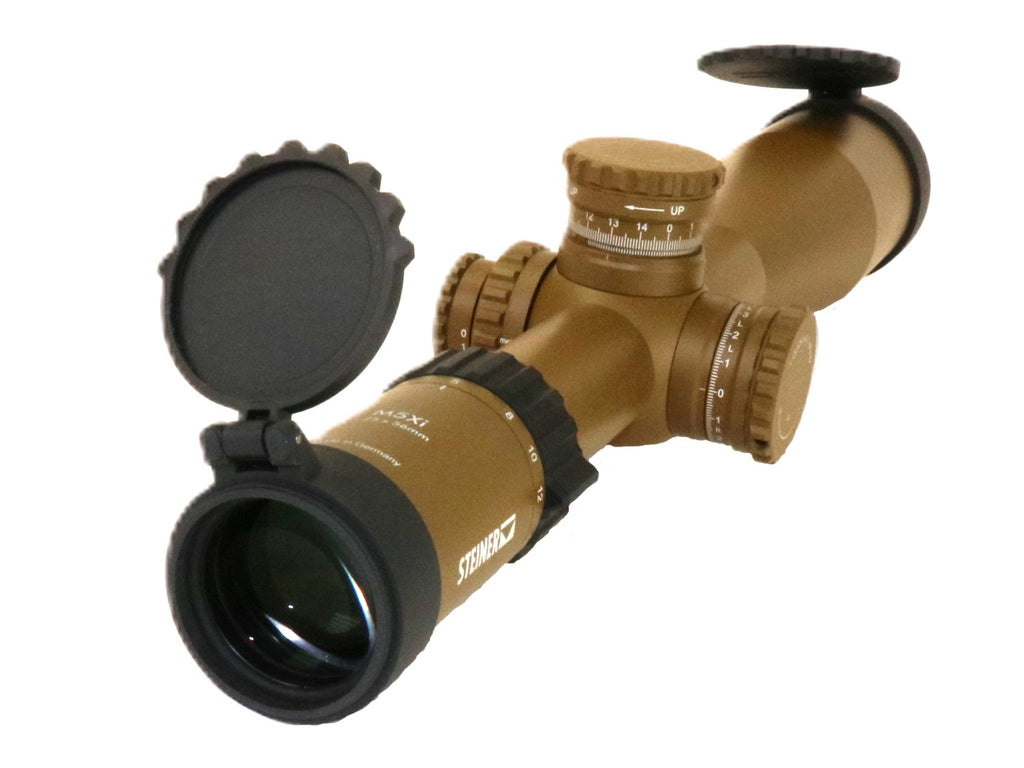 Steiner Zielfernrohr mit Schutzkappen.