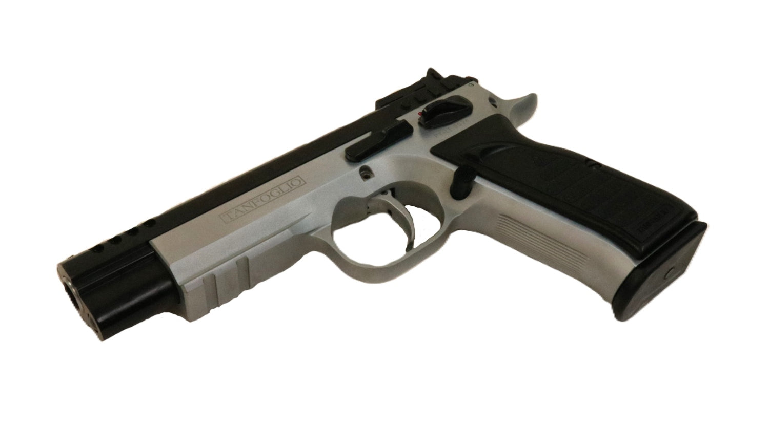 Tanfoglio Pistole in rotem Koffer.