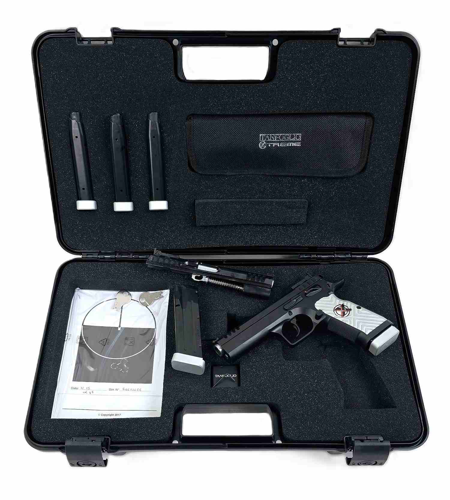 Tanfoglio T97L Stock II Xtreme Combo Kal. 45 Auto + Wechselsystem 9mm Luger, 4,45 Zoll, black finish