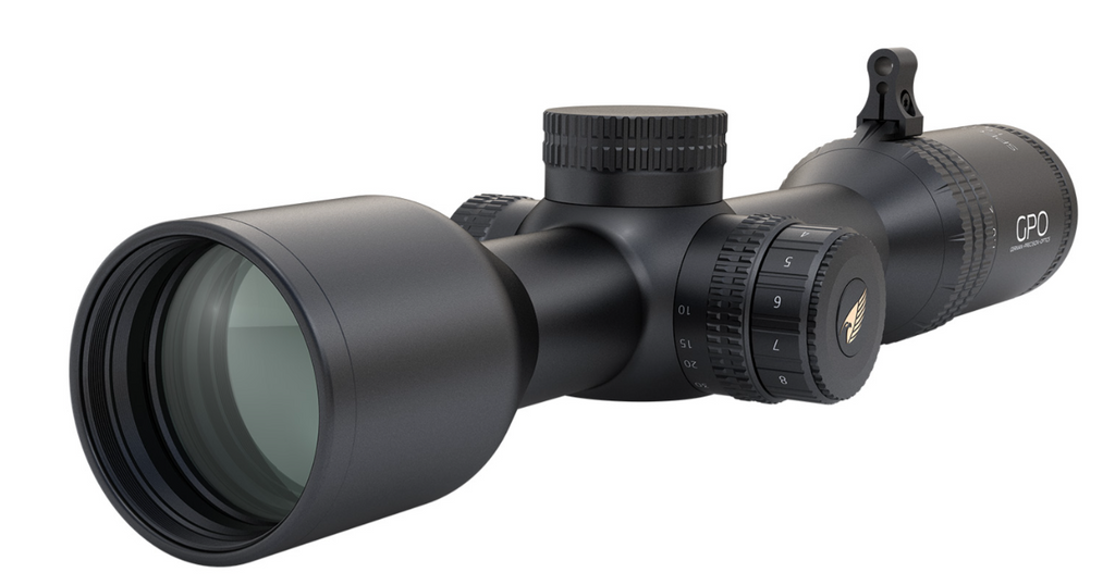 Schwarzes Zielfernrohr mit Verstellung