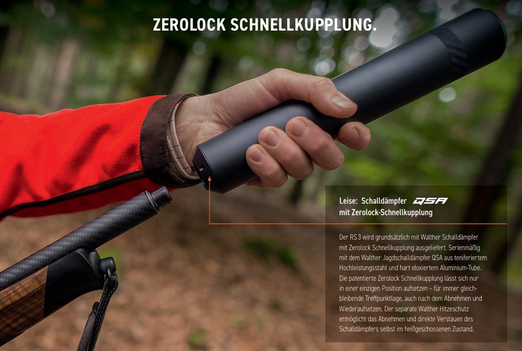 Walther RS-3 Jagdrepetierbüchse  Kal. 308 Win Holz Heritage Fourstar inkl. Schalldämpfer