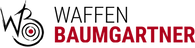 Waffen Baumgartner Logo mit Zielscheibe mit Schriftzug.