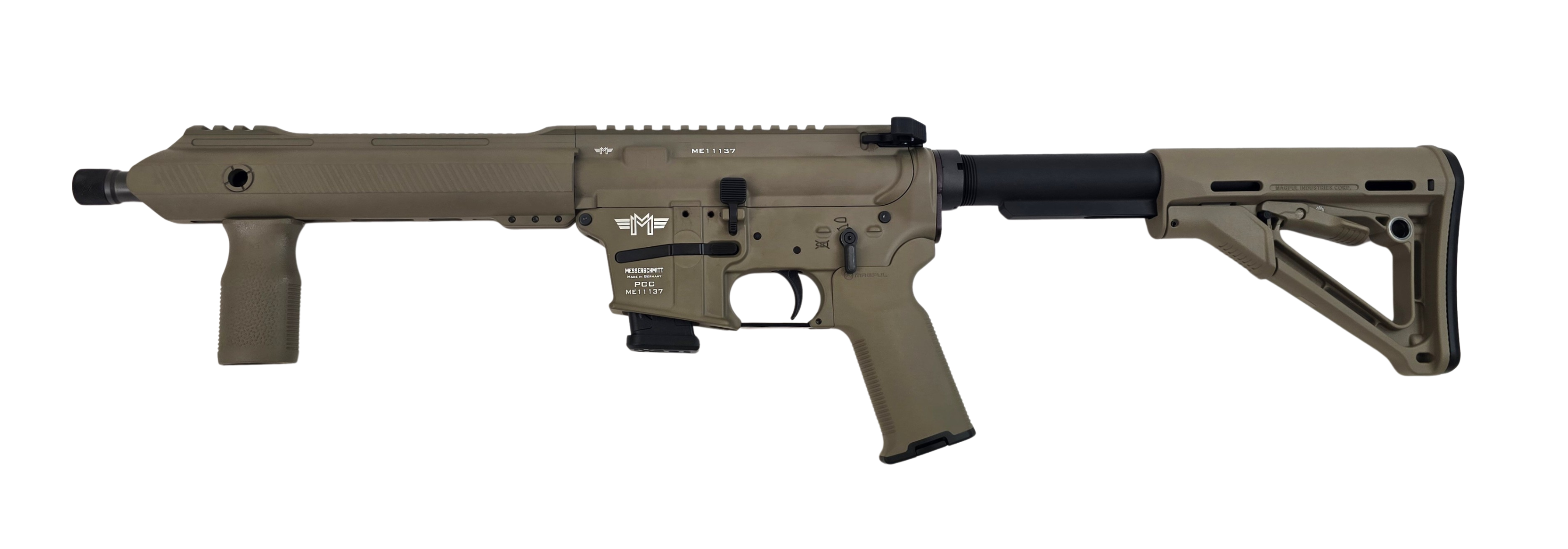 Sonderedition Messerschmitt AR 15 - 9 Sport,  Kal .9 mm Luger, 10,5 Zoll Magpul FDE
