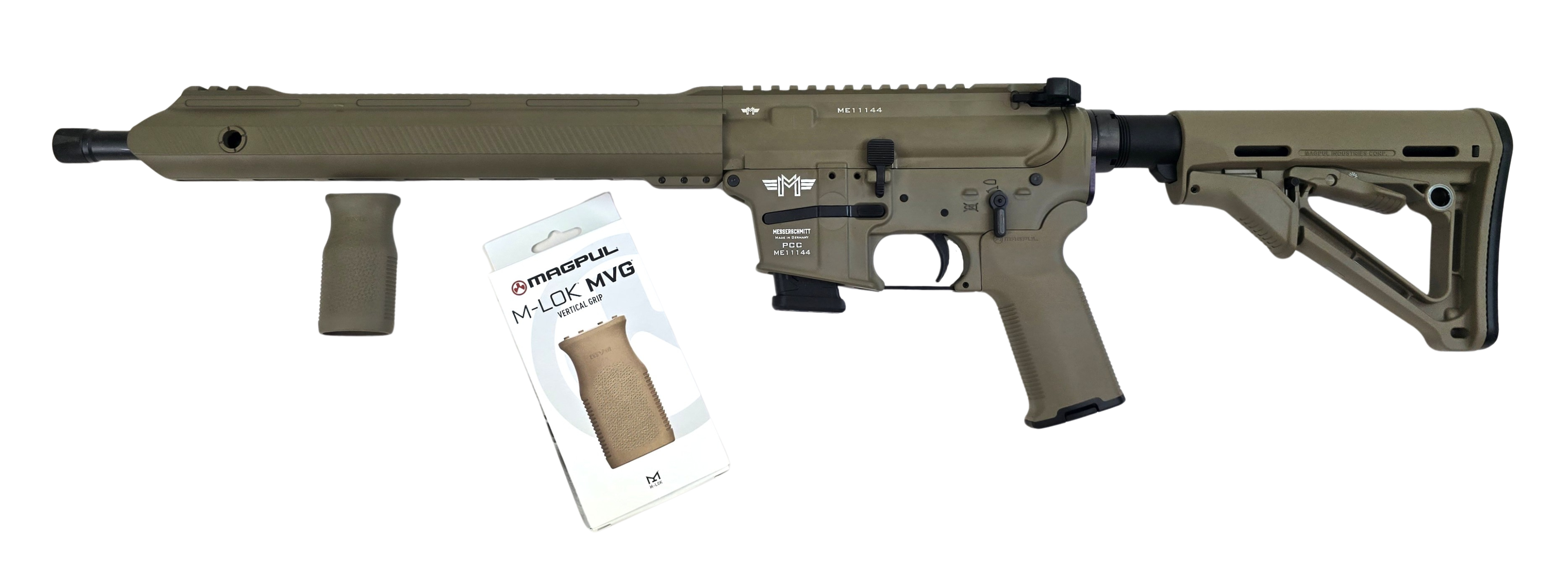 Sonderedition Messerschmitt AR 15 - 9 Sport,  Kal .9 mm Luger, 14,5 Zoll Magpul FDE