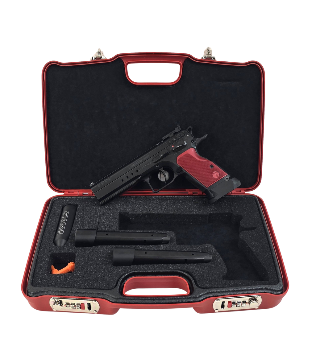 Tanfoglio Pistole T97L Limited Optic (OR), 4,92" zyl., 9 mm luger, schwarz / rot