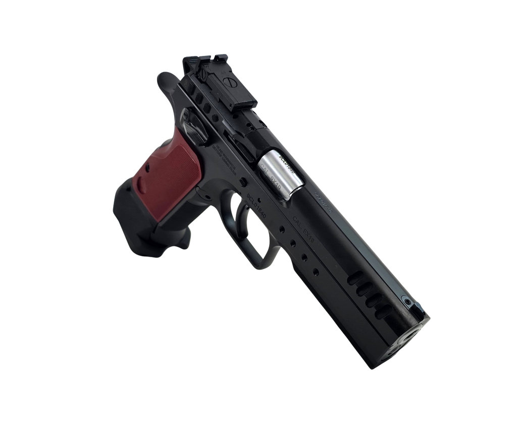 Tanfoglio Pistole T97L Limited Optic (OR), 4,92" zyl., 9 mm luger, schwarz / rot