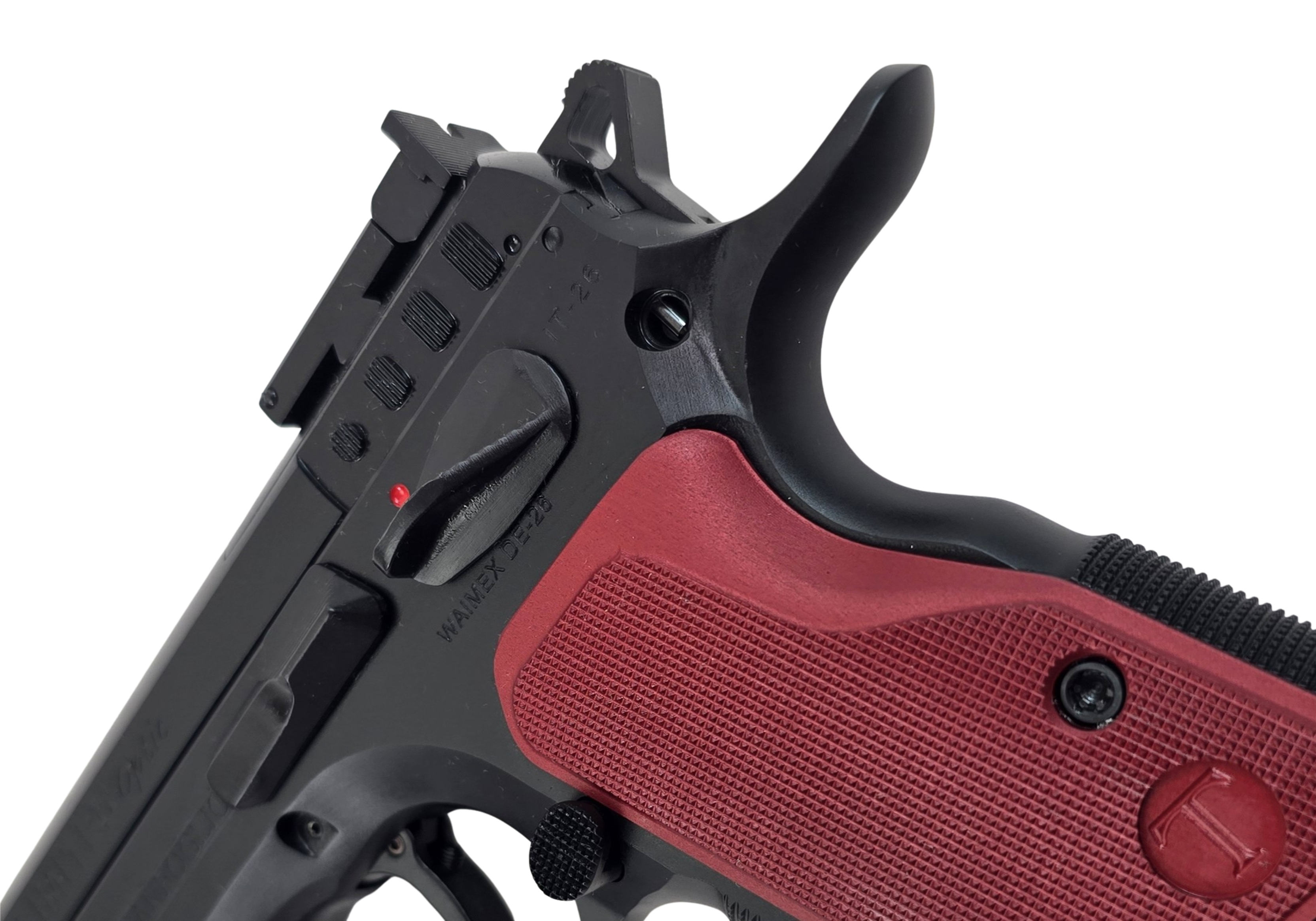Tanfoglio Pistole T97L Limited Optic (OR), 4,92" zyl., 9 mm luger, schwarz / rot