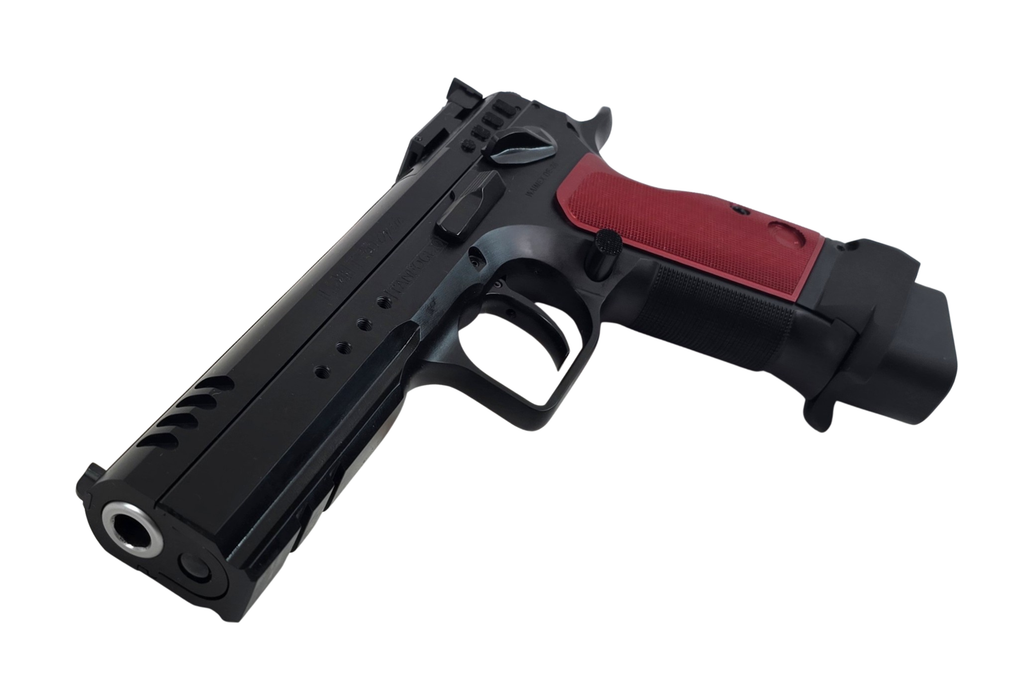 Tanfoglio Pistole T97L Limited Optic (OR), 4,92" zyl., 9 mm luger, schwarz / rot