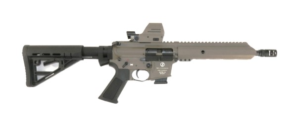 Schmeisser AR 15 - 9 Sport Kal. 9 mm Lauflänge 10,5" Zoll, Schubschaft, M-Lok Farbe FDE